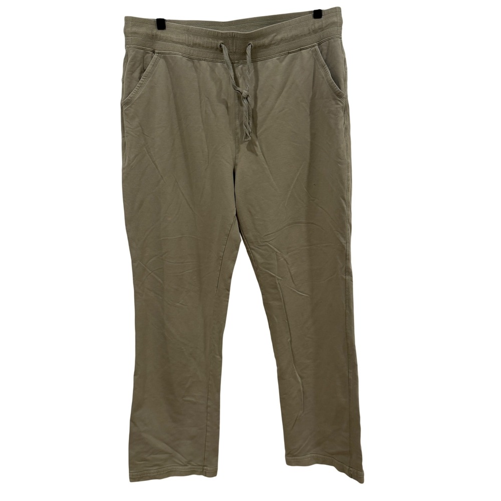 Pact Organic Cotton Sweatpants XL Olive Green Drawstring Joggers Relaxed Fit